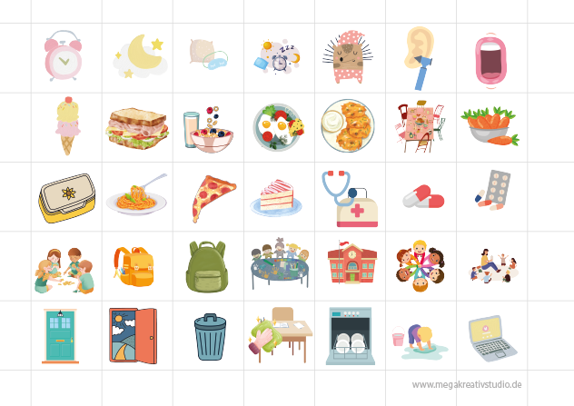 Kinder Routineplaner, Mein Morgen, Mein Abend, DIY Vorlage zum Ausdrucken als PDF