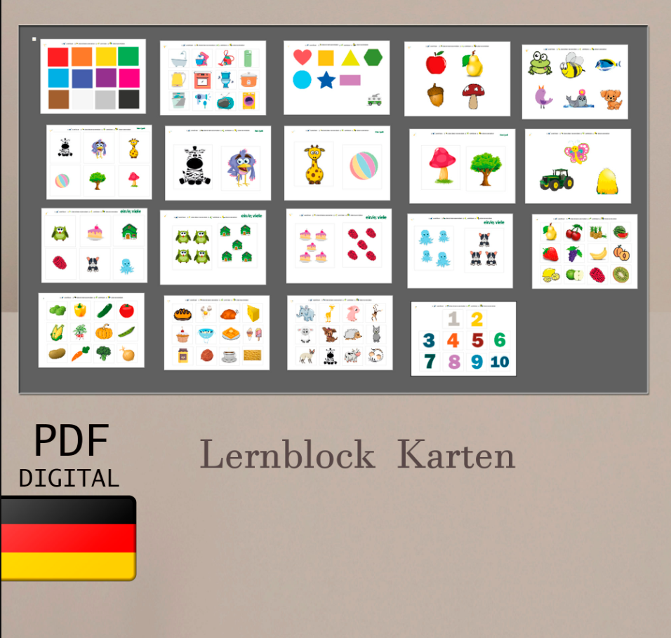 Lernblock PDF, BusyBook, Vorschule Arbeitsblätter, DIY Vorlage zum Ausdrucken als PDF