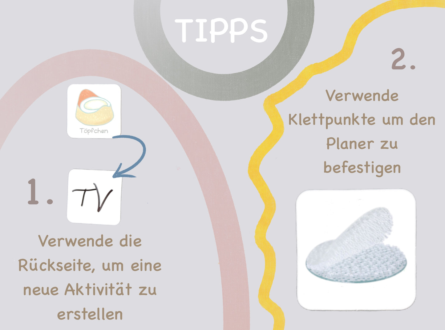 Kinder Wochenplan und Tagesplan Set | MEGA Wochenplaner mit Kärtchen & Klettpunkten