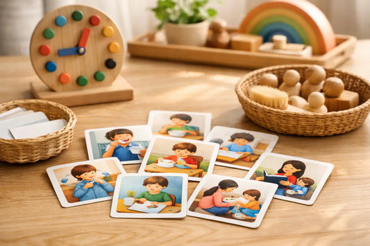 Montessori Routinekarten für entspannte Tage