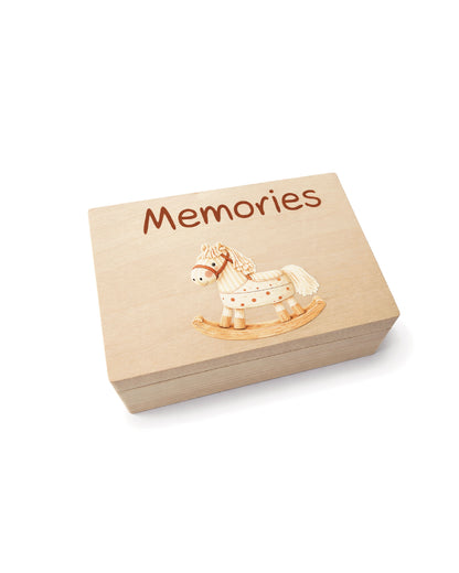 Schatzkiste „Memories“ – Premium Erinnerungsbox mit Schaukelpferd