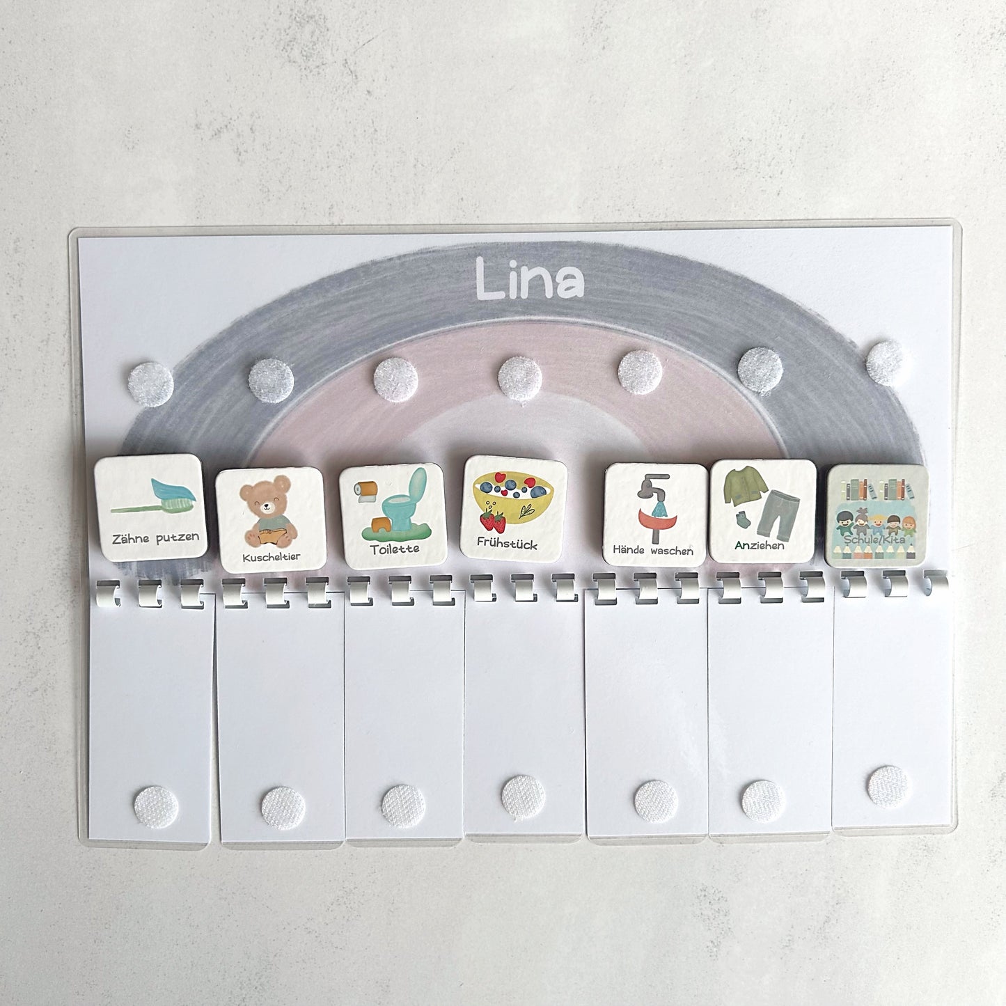 Routineplaner Set für Kinder – Morgen- & Abendroutine Tagesablauf, Kalender
