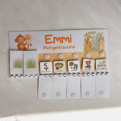 Routineplaner Set für Kinder – Morgen- & Abendroutine für KiTa Kinder, Montessori