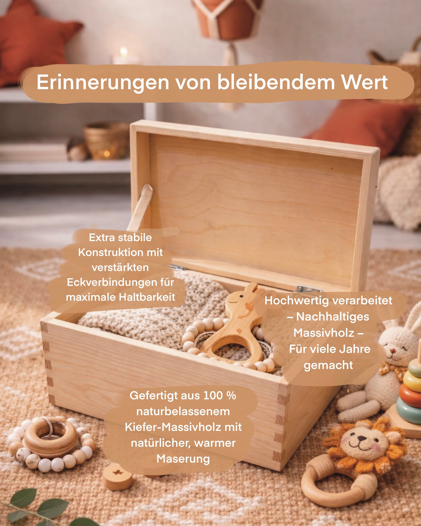 Premium Erinnerungskiste „Wunderkiste“ – Motiv Schaukelpferd
