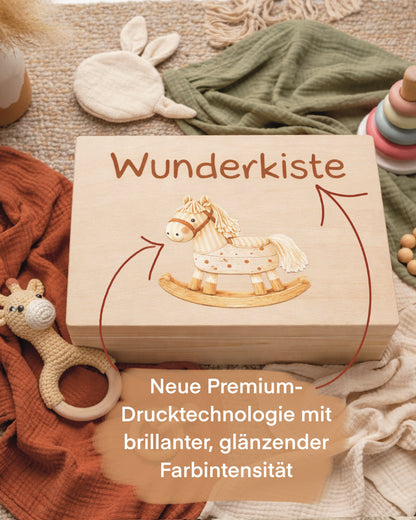 Premium Erinnerungskiste „Wunderkiste“ – Motiv Schaukelpferd