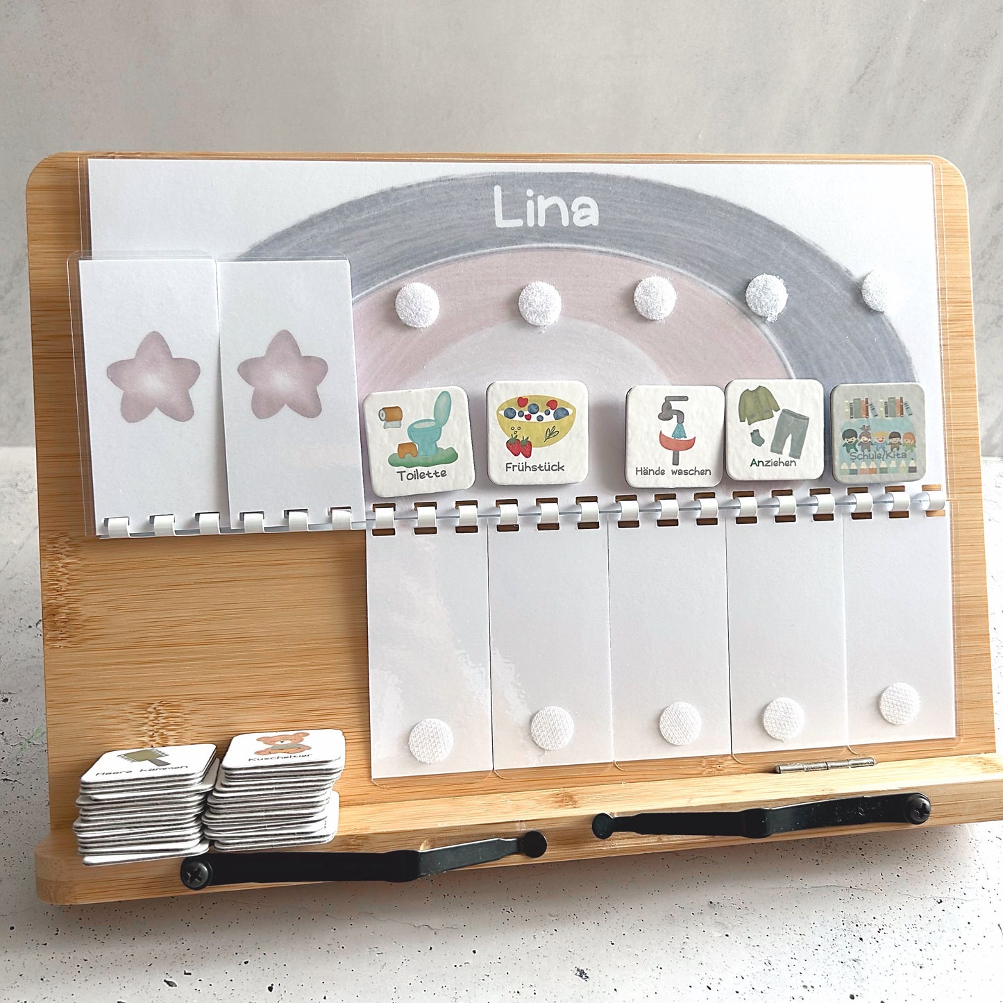 Routineplaner Set für Kinder – Morgen- & Abendroutine Tagesablauf, Kalender