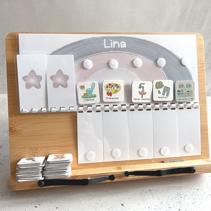 Routineplaner Set für Kinder – Morgen- & Abendroutine Tagesablauf, Kalender