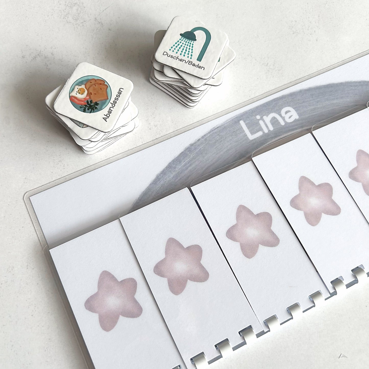 Routineplaner Set für Kinder – Morgen- & Abendroutine Tagesablauf, Kalender