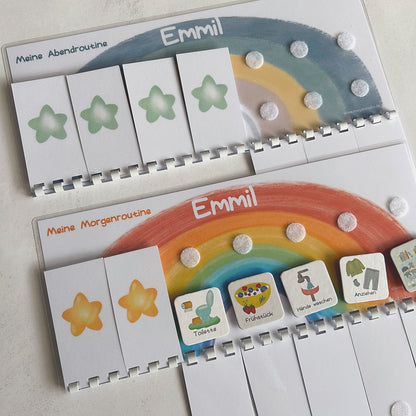 Routineplaner Set für Kinder – Morgen- & Abendroutine organisieren