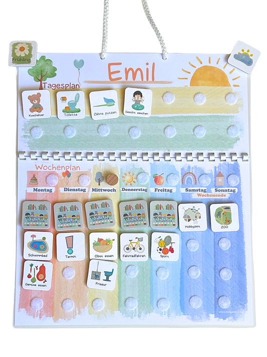 Kinder Wochenplaner und Tagesplaner Set | MEGA Wochenplaner
