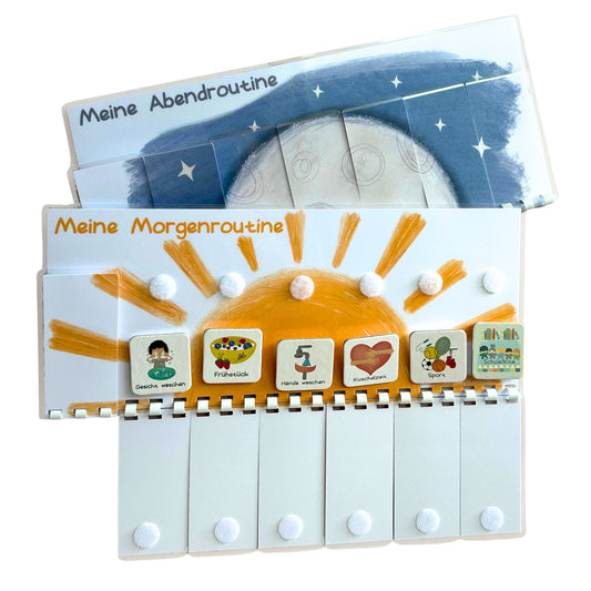 2× Routineplaner-Set für Kinder – Morgen- & Abendroutine organisieren