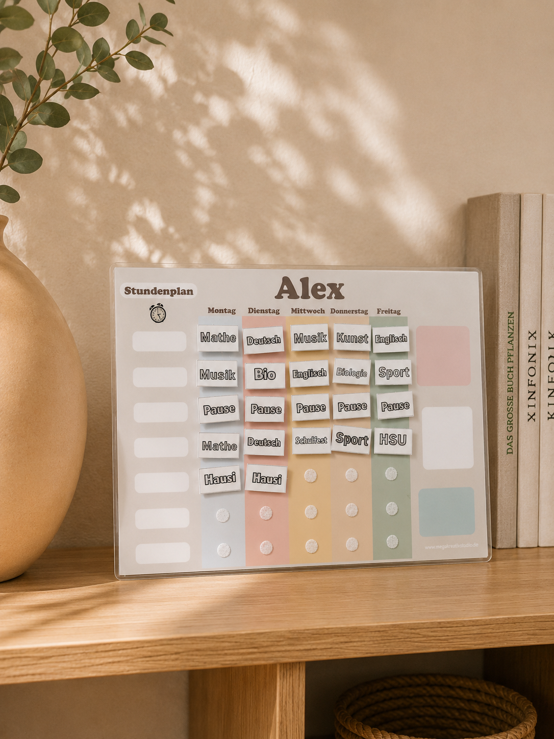 Stundenplan personalisiert neutral | Geschenk Einschulung