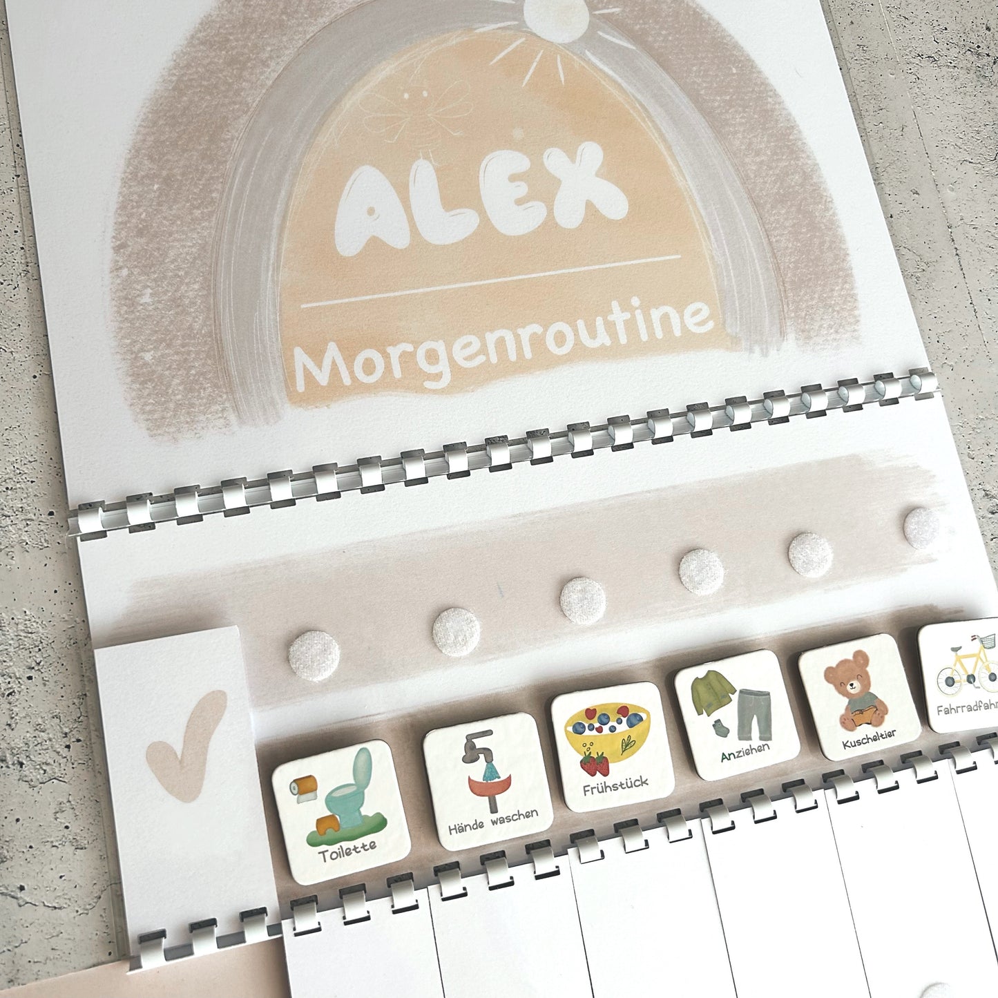 Abendroutine & Morgenroutine Planer Kinder – Tagesplaner Poster Set mit Routinekarten – Geschenk für Kinder, Design Kinderzimmer Poster
