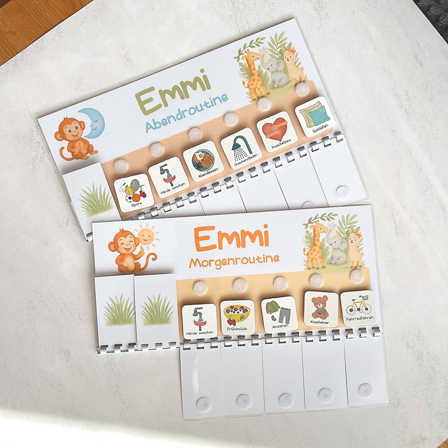 Routineplaner Set für Kinder – Morgen- & Abendroutine für KiTa Kinder, Montessori