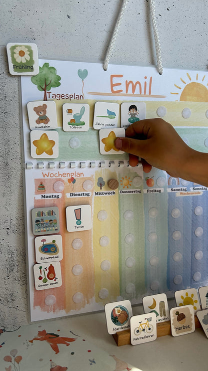 Kinder Wochenplaner und Tagesplaner Set | MEGA Wochenplaner