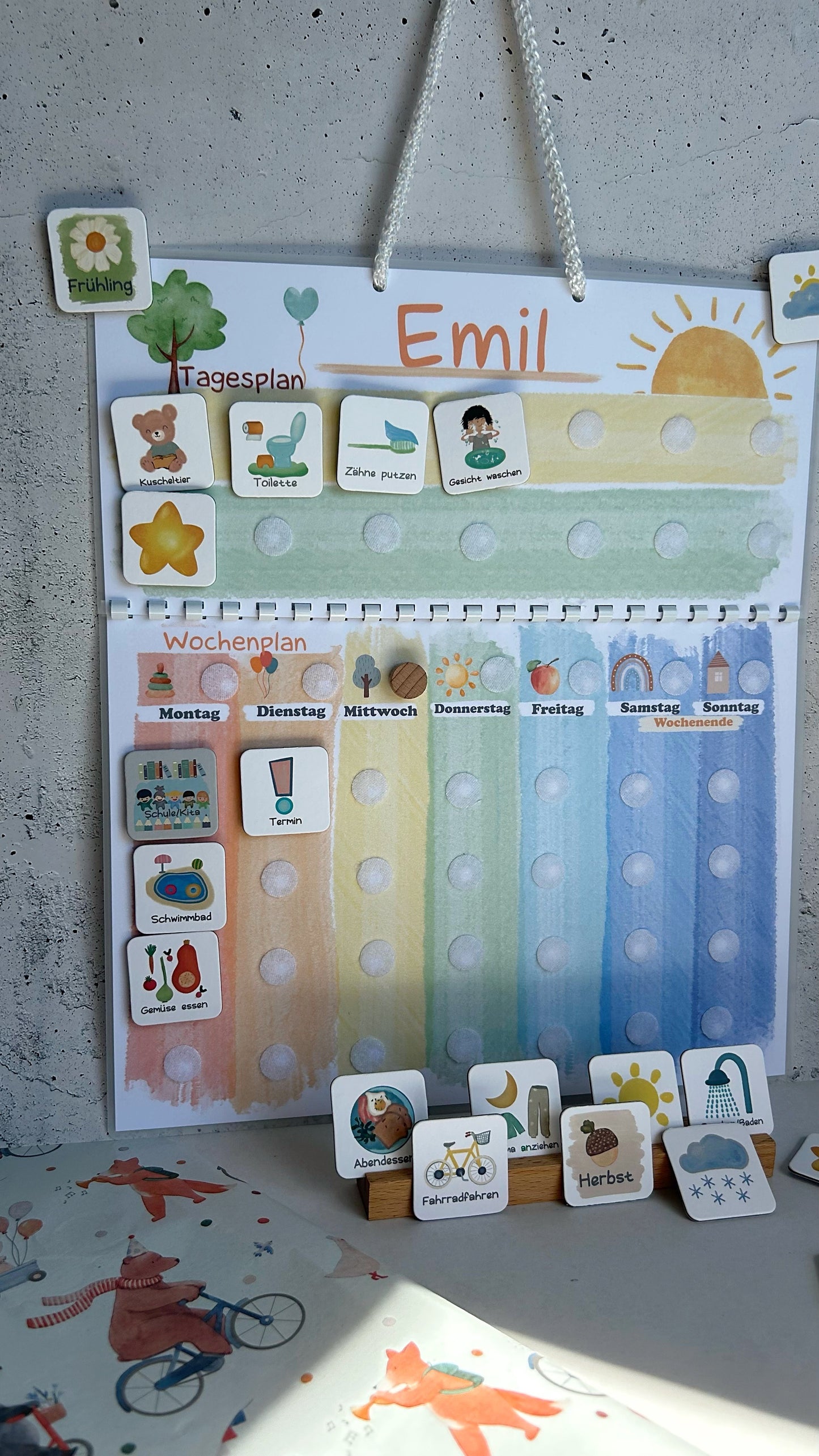 Kinder Wochenplaner und Tagesplaner Set | MEGA Wochenplaner