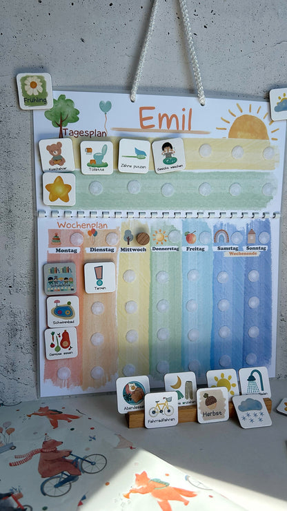 Kinder Wochenplaner und Tagesplaner Set | MEGA Wochenplaner