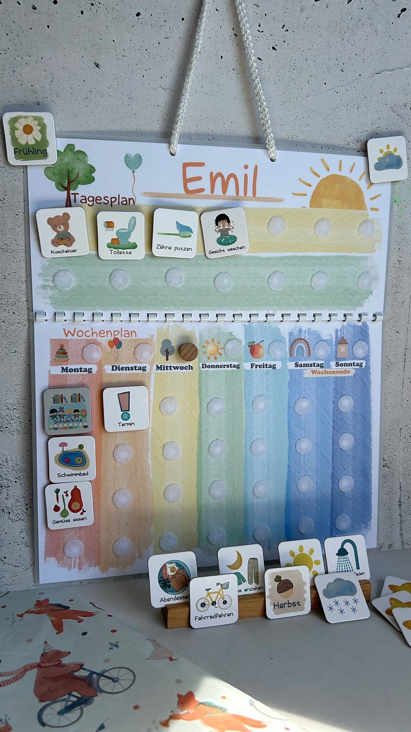 Kinder Wochenplaner und Tagesplaner Set | MEGA Wochenplaner