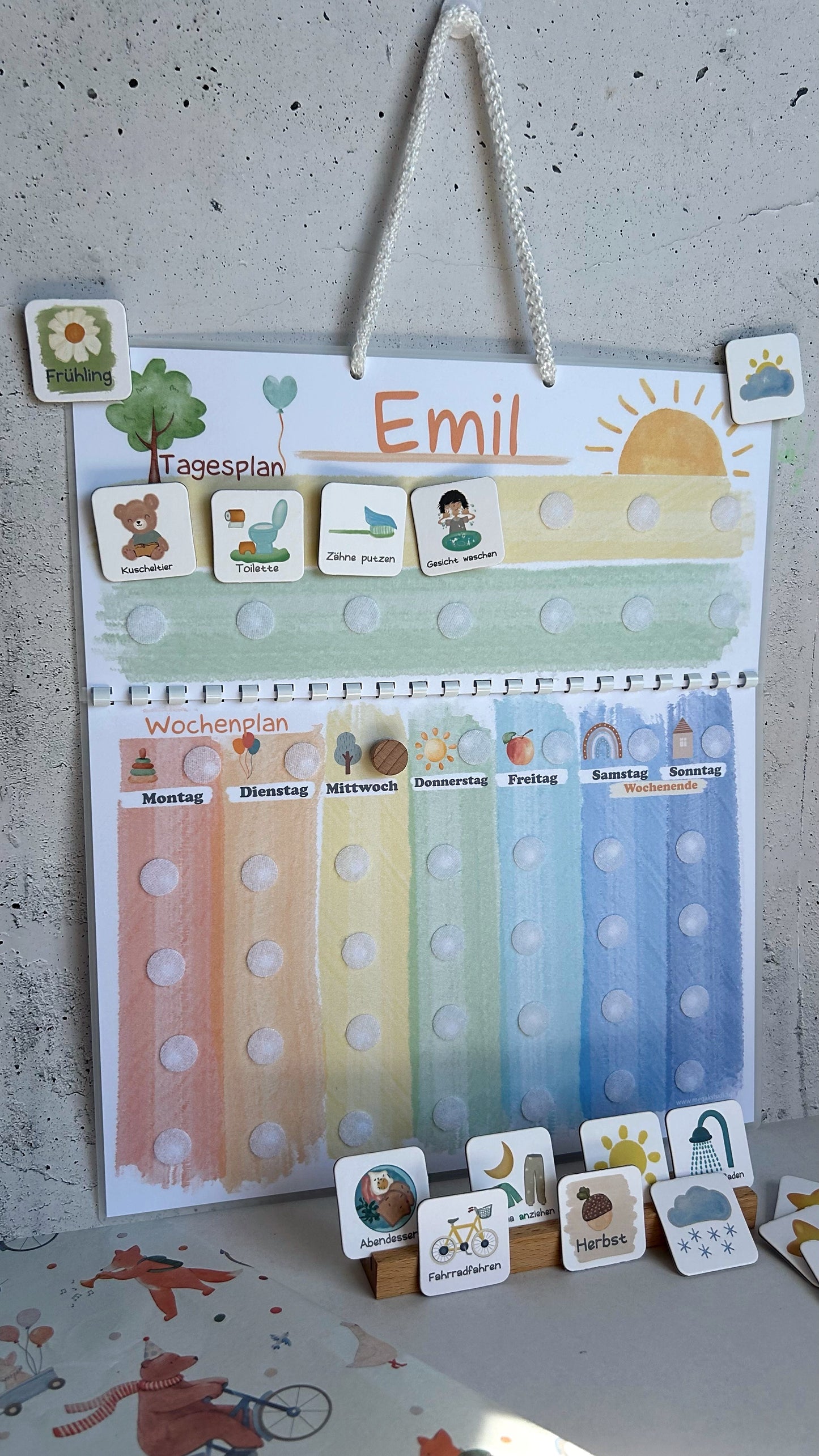 Kinder Wochenplaner und Tagesplaner Set | MEGA Wochenplaner