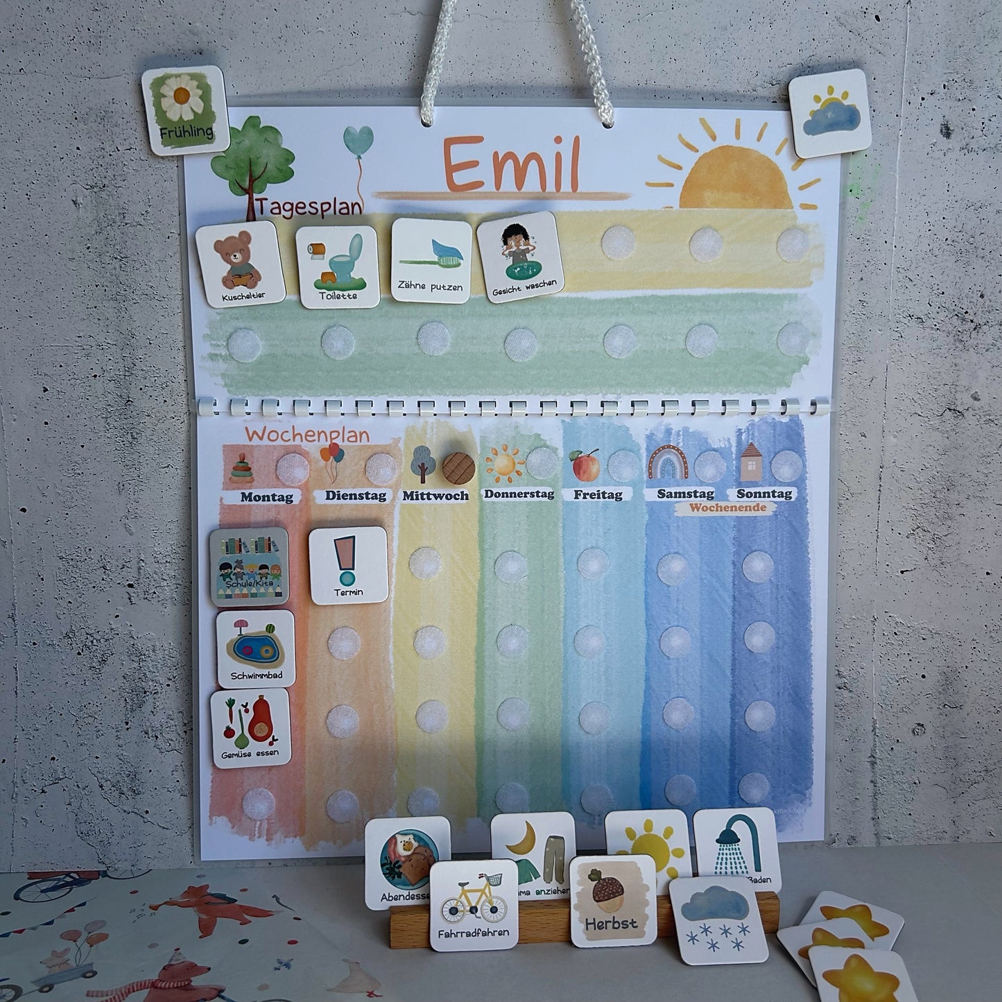 Kinder Wochenplaner und Tagesplaner Set | MEGA Wochenplaner