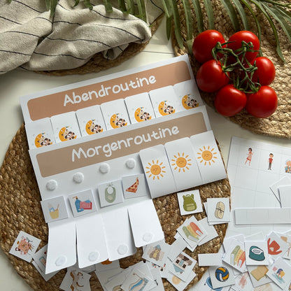 Routineplaner für Kinder, Morgenroutine, Abendroutine, DIY Vorlage zum Ausdrucken als PDF