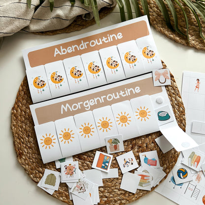 Routineplaner für Kinder, Morgenroutine, Abendroutine, DIY Vorlage zum Ausdrucken als PDF