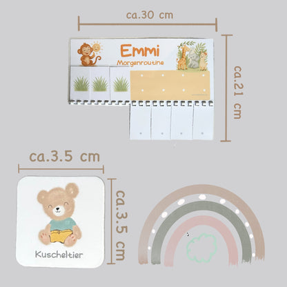 Routineplaner Set für Kinder – Morgen- & Abendroutine für KiTa Kinder, Montessori