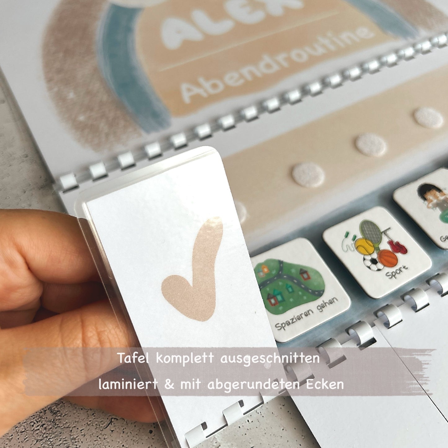 Abendroutine & Morgenroutine Planer Kinder – Tagesplaner Poster Set mit Routinekarten – Geschenk für Kinder, Design Kinderzimmer Poster