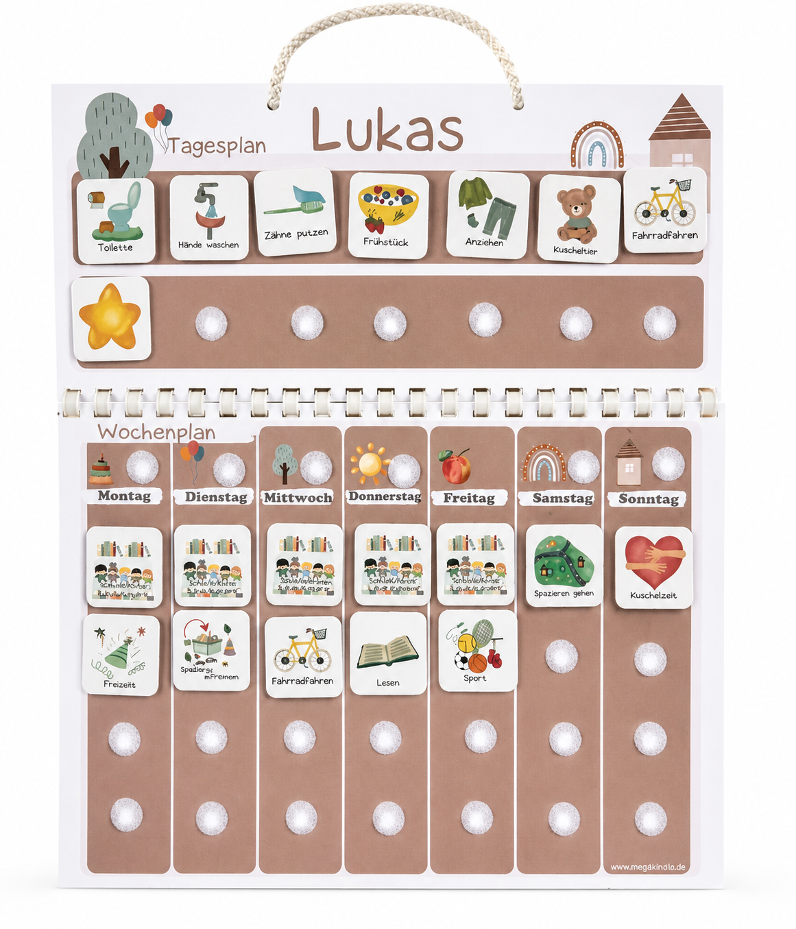 Wochenplan Kinder & Routineplaner | MEGA Kreativ Studio™