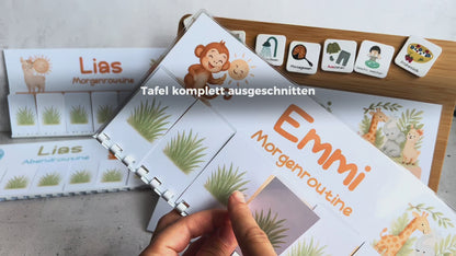 Routineplaner Set für Kinder – Morgen- & Abendroutine für KiTa Kinder, Montessori