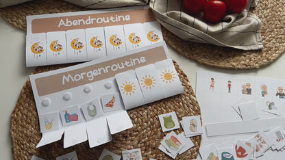 Routineplaner für Kinder, Morgenroutine, Abendroutine, DIY Vorlage zum Ausdrucken als PDF