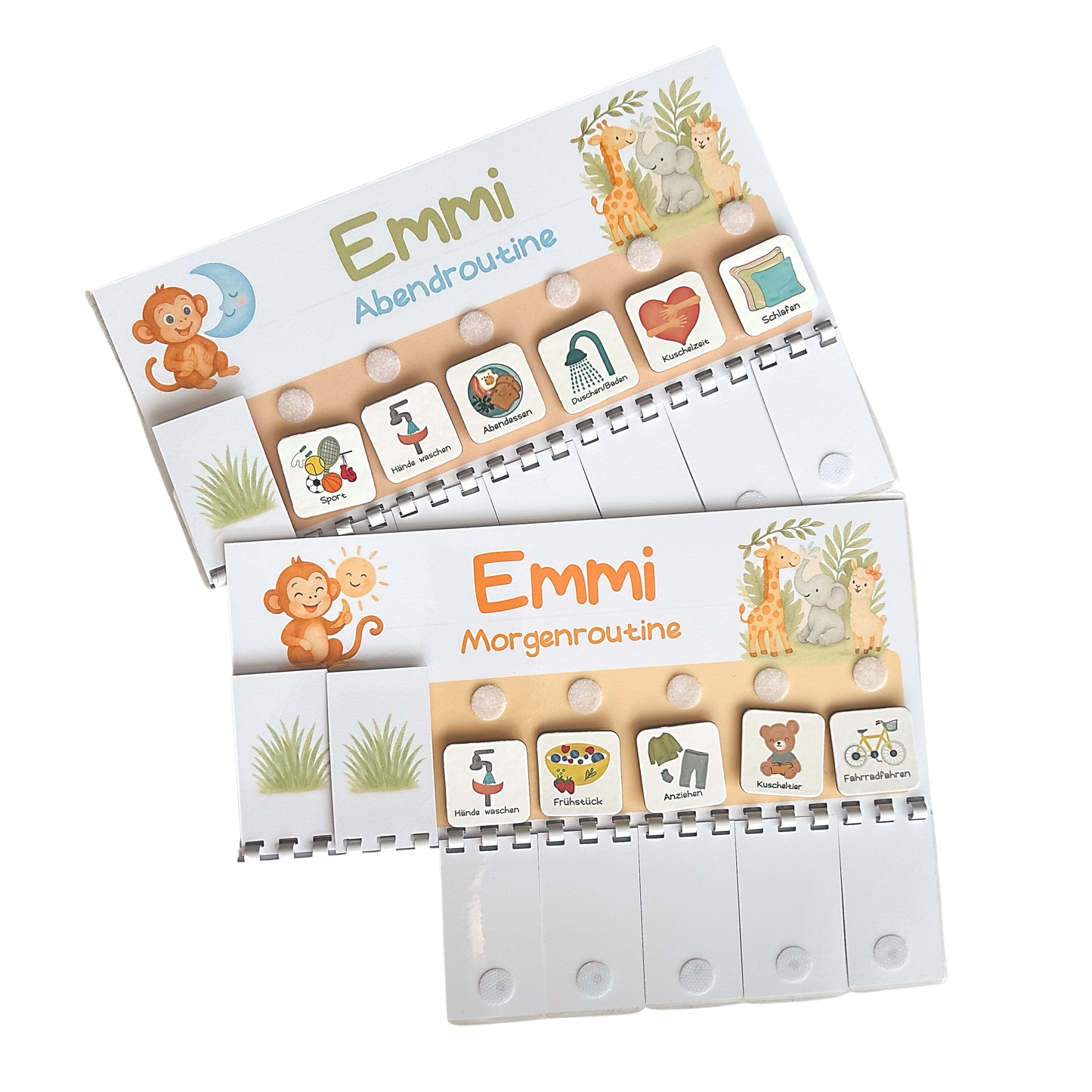 Routineplaner Set für Kinder – Morgen- & Abendroutine für KiTa Kinder, Montessori