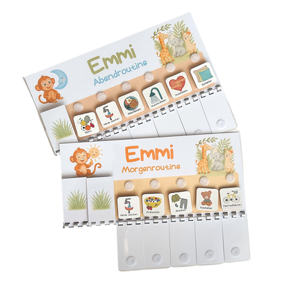 Routineplaner Set für Kinder – Morgen- & Abendroutine für KiTa Kinder, Montessori