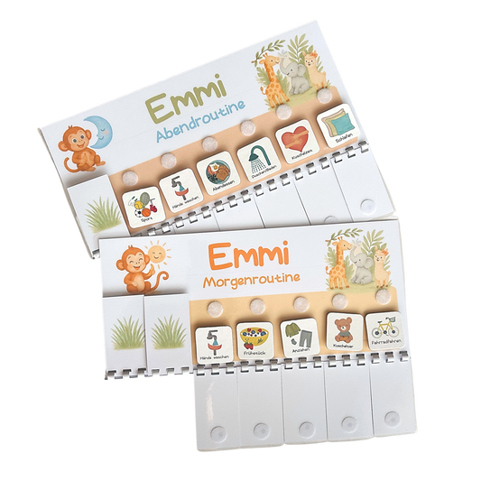 Routineplaner Set für Kinder – Morgen- & Abendroutine für KiTa Kinder, Montessori